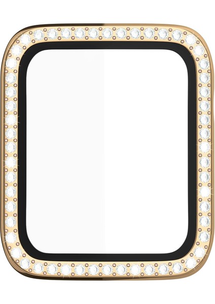 Apple Watch 9/8/se/7/6/5/4/3/2/1 Seri 45MM 44MM 42MM 41MM 40MM 38MM Uyumlu Parlak Taş Işlemeli Şık Işıltılı Renkli Kasa Ekran Koruyucu