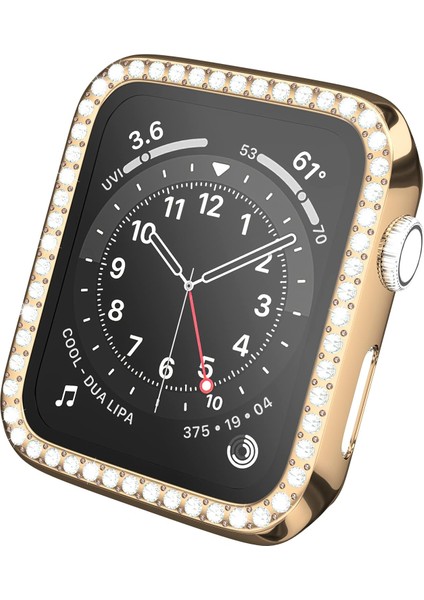 Apple Watch 9/8/se/7/6/5/4/3/2/1 Seri 45MM 44MM 42MM 41MM 40MM 38MM Uyumlu Parlak Taş Işlemeli Şık Işıltılı Renkli Kasa Ekran Koruyucu fiyatları