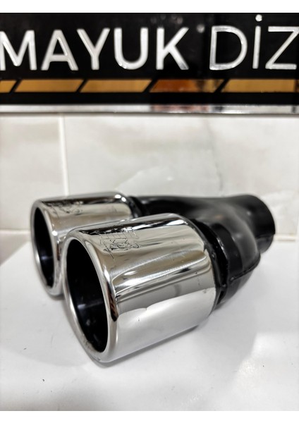 120MM Paslanmaz Krom Egzoz Ucu 120'LIK Her Araca Uyumlu Egzoz Ucu 1 Adet fırsatları