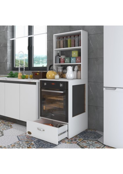 Kenzlife ankastre fırın dolabı gönül byz 165*60*56 mutfak çekmeceli