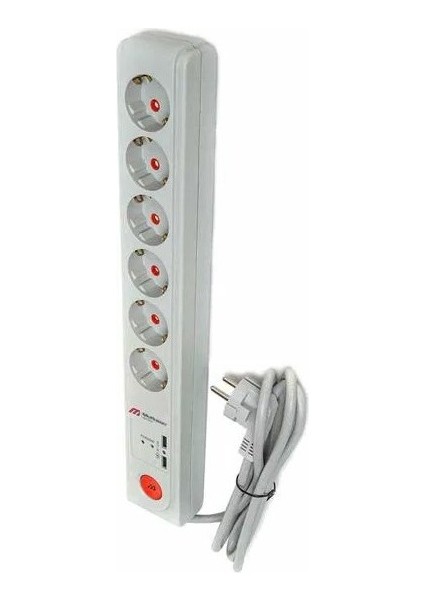 Ritech 6lı Akım Korumalı Priz 2xusb Çıkışlı 1,5 mt Kablolu