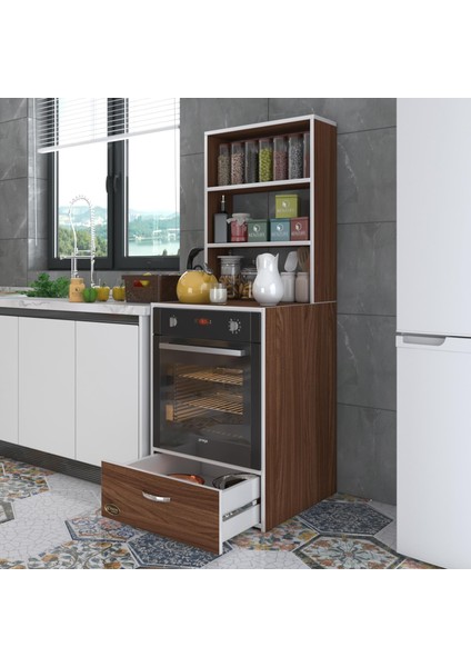 Kenzlife ankastre fırın dolabı aybirgen cvz 165*60*56 mutfak çekmeceli