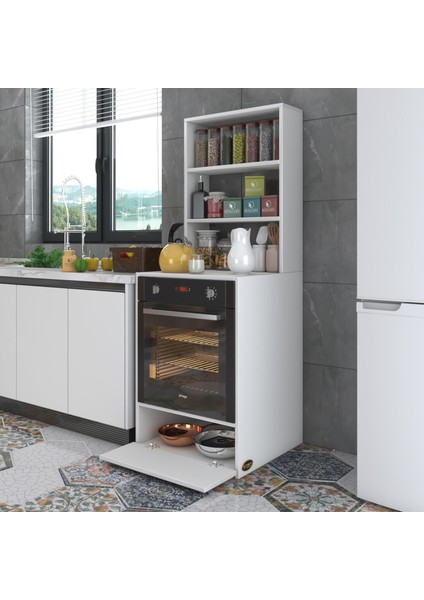 Kenzlife ankastre fırın dolabı bengisu byz 165*60*56 mutfak kapaklı