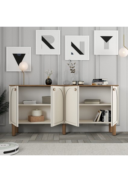 Variant Bohem 3 Lü Salon Takımı - Krem