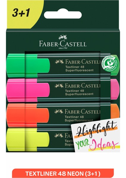 3+1 Neon 2 Metalik Fosforlu Kalem fırsatları