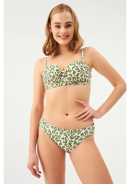1045 Yeşil Straplez Kaplı Bikini Takımı fiyatları