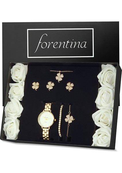 Yonca Kolye Küpe Bileklik Yüzük Saat Hediye Set PS2163 fiyatları