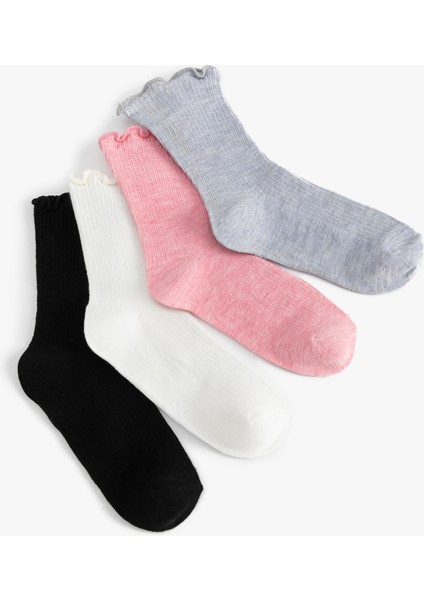 4'Lü Soket Çorap Seti Basic Pamuk Karışımlı
