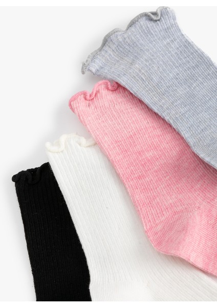 4'Lü Soket Çorap Seti Basic Pamuk Karışımlı modelleri