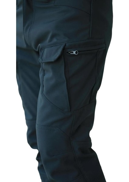 Erkek Softshell Kışlık Taktik Outdoor Komando Cepli Içi Şardonlu Rüzgar ve Su Geçirmez Pantolon