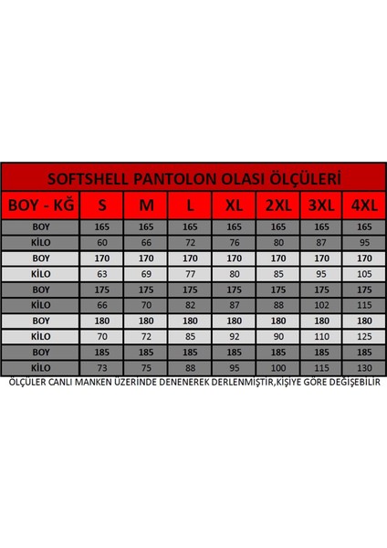 Erkek Softshell Kışlık Taktik Outdoor Komando Cepli Içi Şardonlu Rüzgar ve Su Geçirmez Pantolon