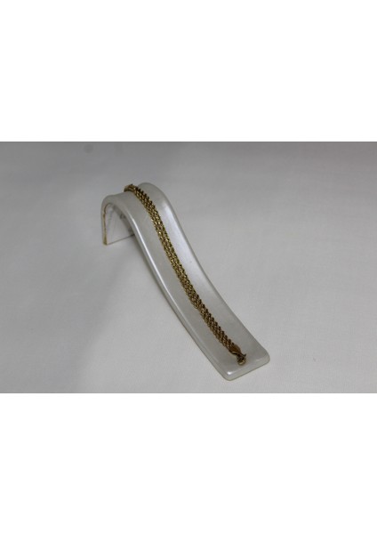 Üçlü Burgu Zincir 17 cm Paslanmaz Çelik Bileklik Gold Kadın Bileklik Künye Çelik Takı fiyatları