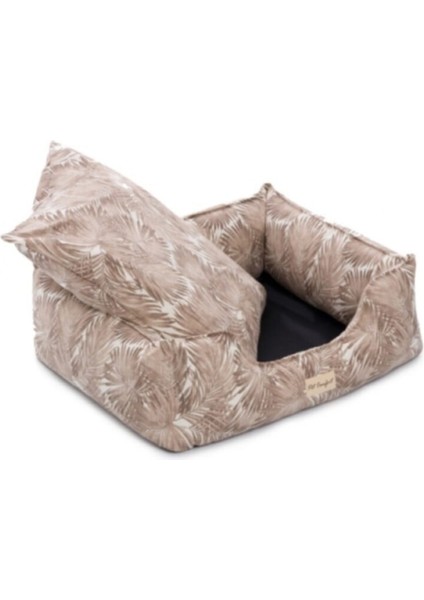 Alpha Açık Kahverengi-Beyaz Köpek Yatağı M 80x65cm modelleri