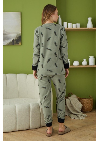 6016 Duman Kadın Polar Pijama Takımı modelleri