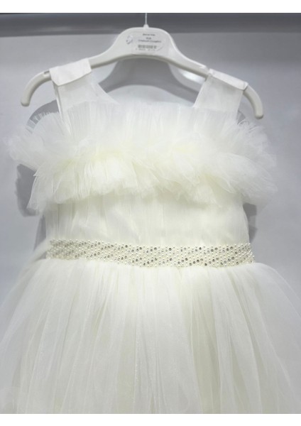 Uğurböceğiçocuk 418 Önü Fırfırlı Inci Detay Kabarık Kız Abiye fırsatları