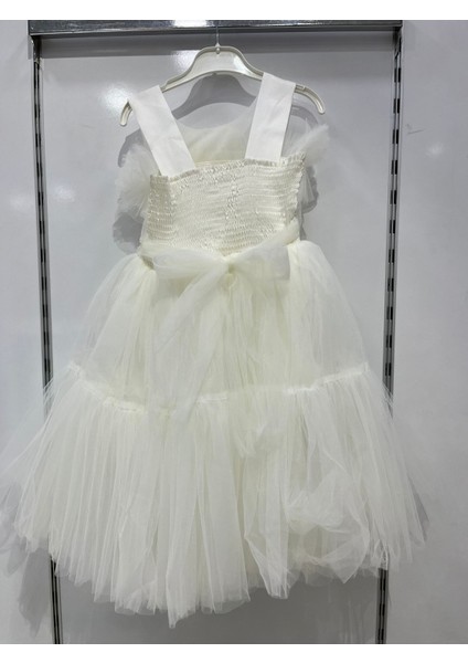 Uğurböceğiçocuk 418 Önü Fırfırlı Inci Detay Kabarık Kız Abiye indirimleri