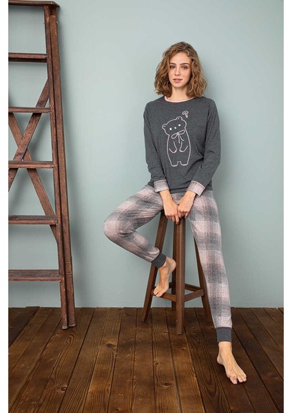 Sevim 13372 Antrasit Pamuklu Kadın Pijama Takımı fiyatları