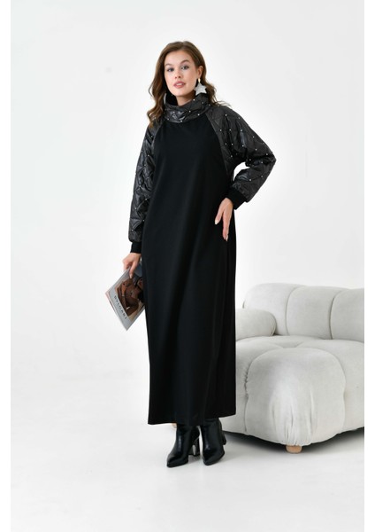 Kadın Kapitoneli İki İp Elbise Siyah 30982 modelleri