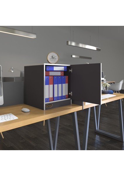 Kenzlife kapaklı mutfak dolabı melek29 gri 039x029x29 banyo ofis komodin (m)