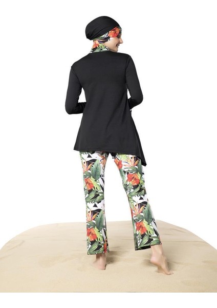 22132 Standart Kadın Desenli Likralı Tesettür Mayo fiyatları