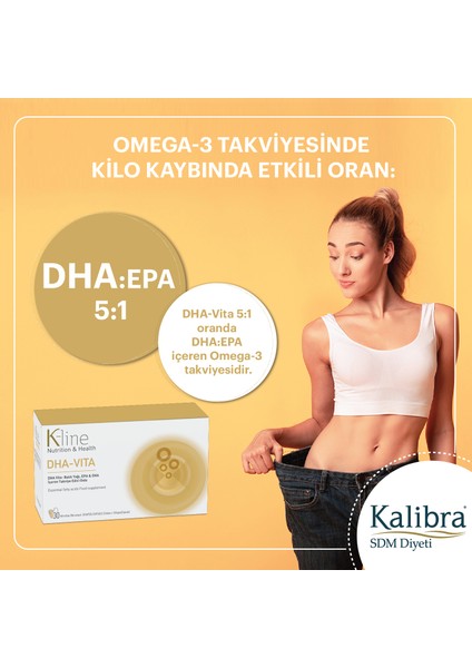 DHA Vita - Omega 3, Balık Yağı, EPA&DHA İçeren Takviye Edici Gıda