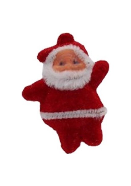 Yılbaşı Noel Baba Çubuklu 5 cm 6'lı Süs modelleri