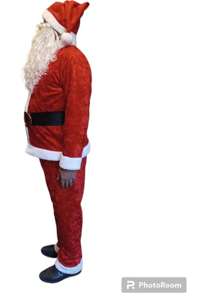 Noel Baba Kostüm Seti Lüks Polar Yetişkin Kıyafeti modelleri