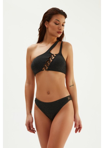 2028 Kadın Tek Omuz Bikini Takımı