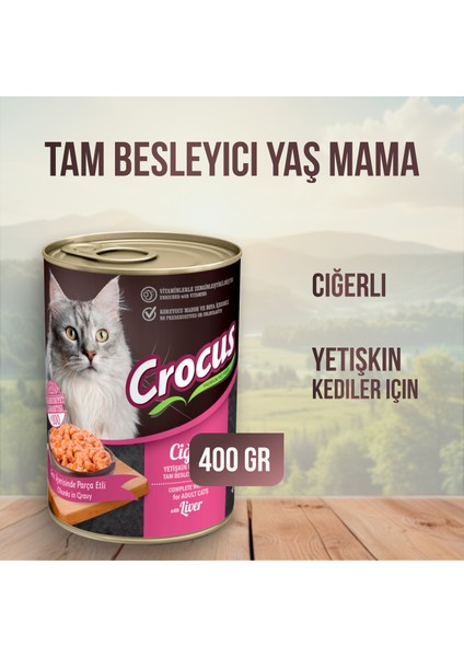 Ciğerli Yetişkin Kedi Yaş Maması 400 G