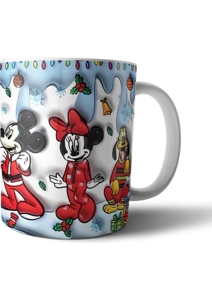 Mickey Donald Goofy Optik Illüzyonlu Kupa Bardak