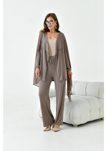 Kadın Dokuma Takım Vizon 30977