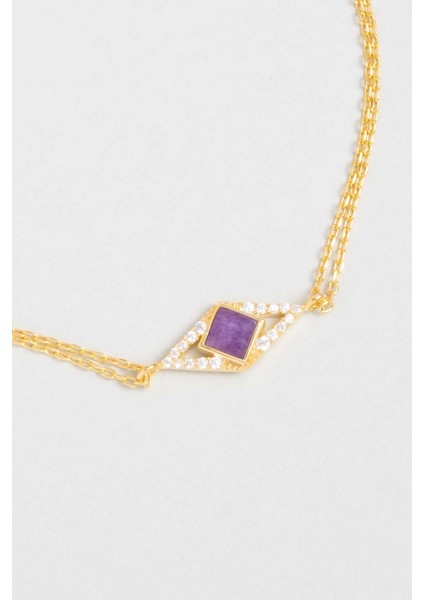 Ikonik Tasarım 18 Ayar Sarı Altın Kaplama 19 cm Gümüş Bileklik fiyatları