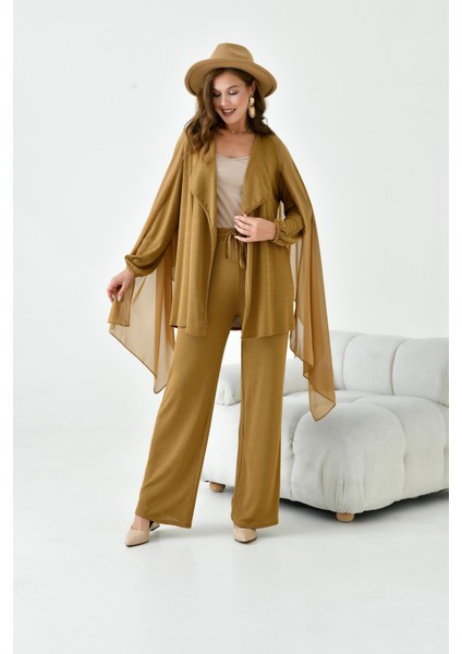 Kadın Dokuma Takım Camel 30977