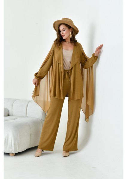 Kadın Dokuma Takım Camel 30977