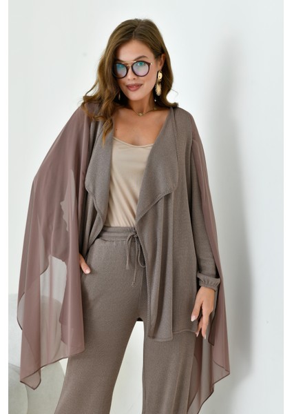 Kadın Dokuma Takım Vizon 30977