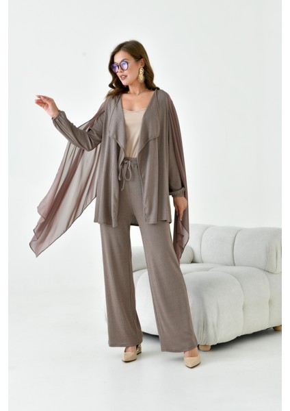 Kadın Dokuma Takım Vizon 30977