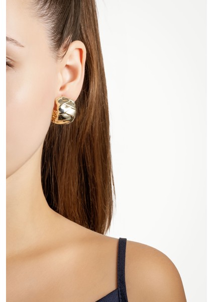 Dolce 18 Ayar Sarı Altın Kaplama Gümüş Halka Küpe fiyatları