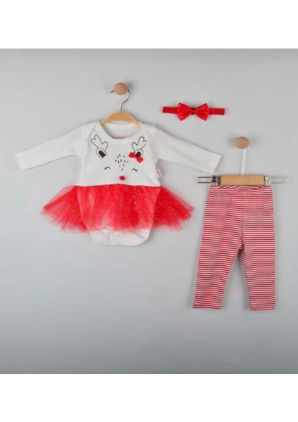 Yılbaşı Temalı Taytlı Tütülü Bandanalı Alt Üst Zıbın Takım