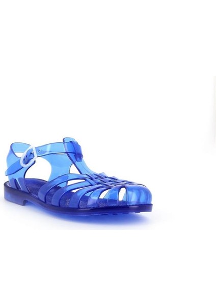Anne ve Çocuk Sandalet Şeffaf Mavi - Cobalt