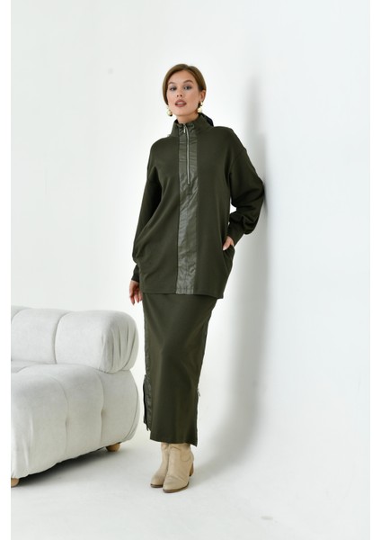 Kadın İki İp Safir Takım Haki 30951 fiyatları