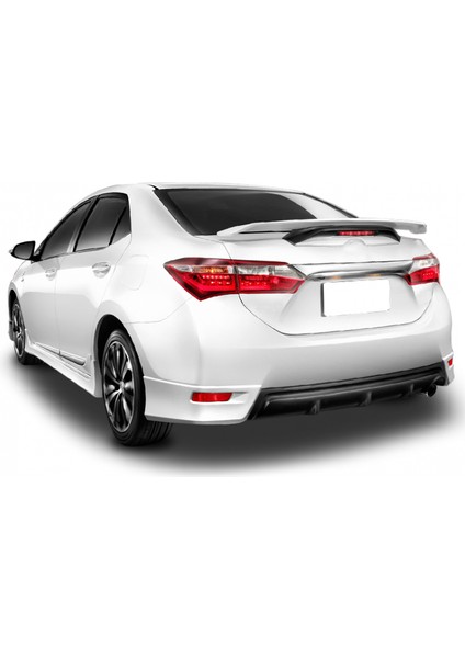 Toyota Corolla (2012-2016) Arka Tampon Flap + Difüzör (Plastik)
