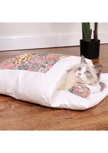 Japon Kedi Yuvası Kedi Uyku Tulumu Kapalı Çıkarılabilir Kedi Yatağı (Yurt Dışından)