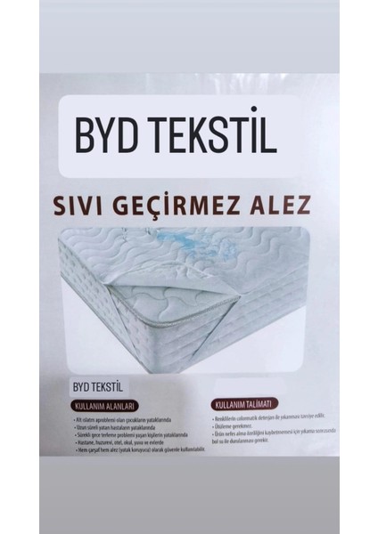 Sıvı Geçirmez Beyaz %100 Pamuk Tek Kişilik Yatak Koruyucu Çarşaf Alez