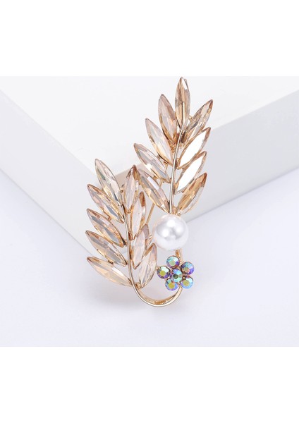 Broş Üç Boyutlu El Yapımı Kristal Cam Broş Kadın Moda Ibadet Giyim Aksesuarları Çiçek Korsaj (Yurt Dışından)