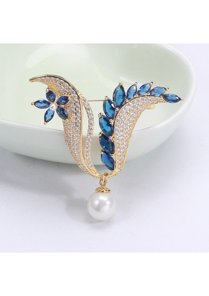 Inci Çiçek Broş Zarif Mizaç Bayanlar Hac Aksesuarları Pin Erkekler (Yurt Dışından)