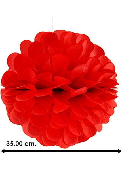 Kağıt Çiçek Top Süs - 35 cm