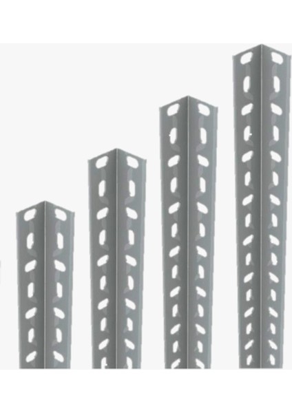 8 Adet 200 cm 2,00 mm  Galvaniz Çelik Raf Profil