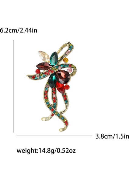 Kristal Cam Broş Çok Yönlü Moda Korsaj Şal Iğnesi Pimi Pimi Aksesuarları Pimi (Yurt Dışından)