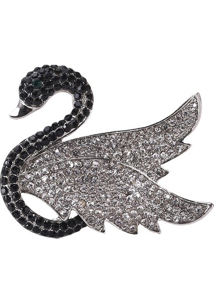 Siyah Kuğu Broş Kadın Hac Iğne Şal Toka Korsaj (Yurt Dışından)