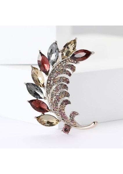 Yaprak Broş Çok Yönlü Bayanlar Takım Elbiseler Korsaj Süsler Pin Ibadet Giyim Şal Iğneleri (Yurt Dışından)